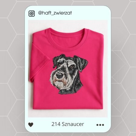 Koszulka/bluza z haftem Sznaucera. Gotowy wzór 214