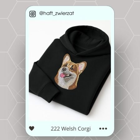 Koszulka/bluza z haftem Welsh Corgi. Gotowy wzór 222
