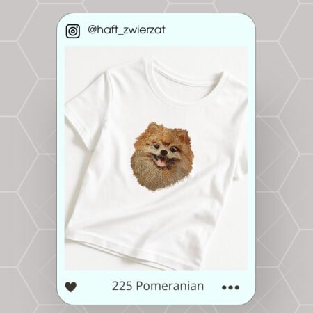 Koszulka/bluza z haftem Pomeraniana. Gotowy wzór 225