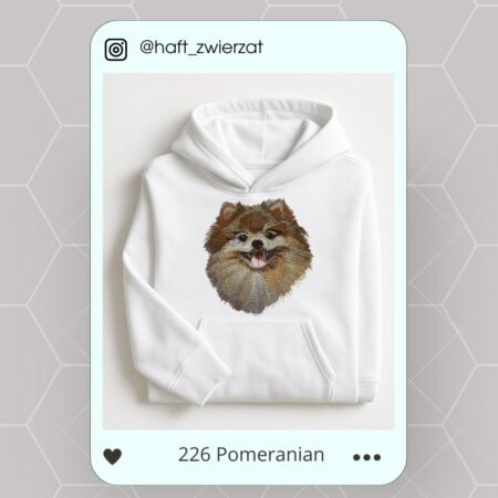 Koszulka/bluza z haftem Pomeraniana. Gotowy wzór 226