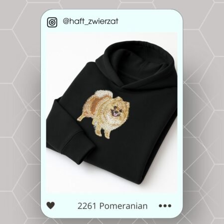 Koszulka/bluza z haftem Pomeraniana. Gotowy wzór 2261