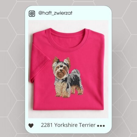 Koszulka/bluza z haftem Yorkshire Terriera. Gotowy wzór 2281