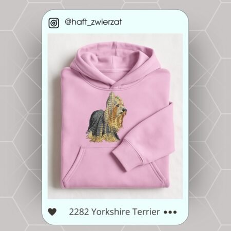 Koszulka/bluza z haftem Yorkshire Terriera. Gotowy wzór 2282