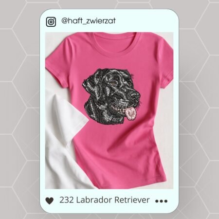 Koszulka/bluza z haftem Labradora Retrievera. Gotowy wzór 232