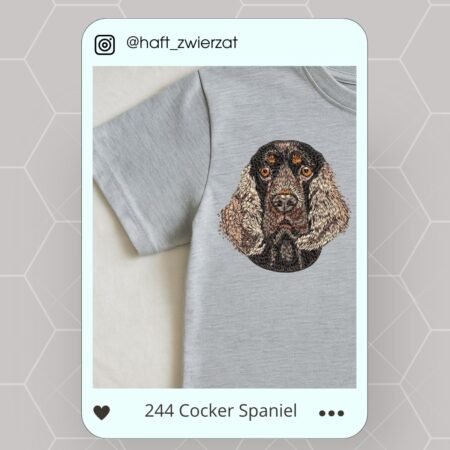 Koszulka/bluza z haftem Cocker Spaniela. Gotowy wzór 244