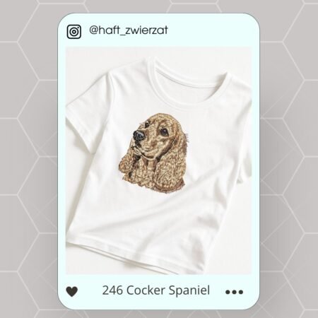 Koszulka/bluza z haftem Cocker Spaniela. Gotowy wzór 246