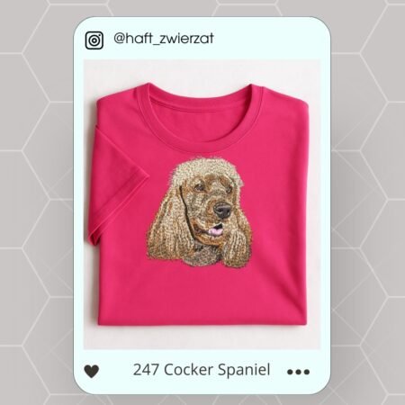 Koszulka/bluza z haftem Cocker Spaniela. Gotowy wzór 247