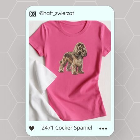 Koszulka/bluza z haftem Cocker Spaniela. Gotowy wzór 2471