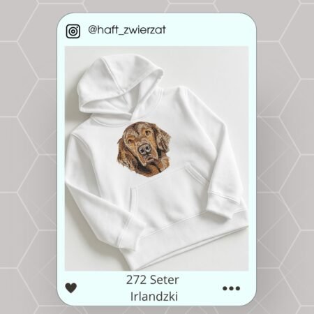 Koszulka/bluza z haftem Setera irlandzkiego. Gotowy wzór 272