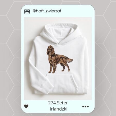 Koszulka/bluza z haftem Setera irlandzkiego. Gotowy wzór 274