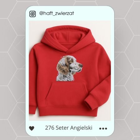 Koszulka/bluza z haftem Setera angielskiego. Gotowy wzór 276