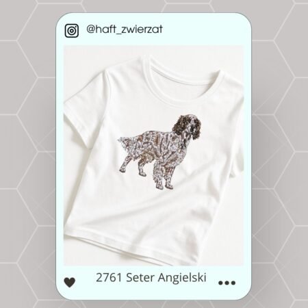 Koszulka/bluza z haftem Setera angielskiego. Gotowy wzór 2761