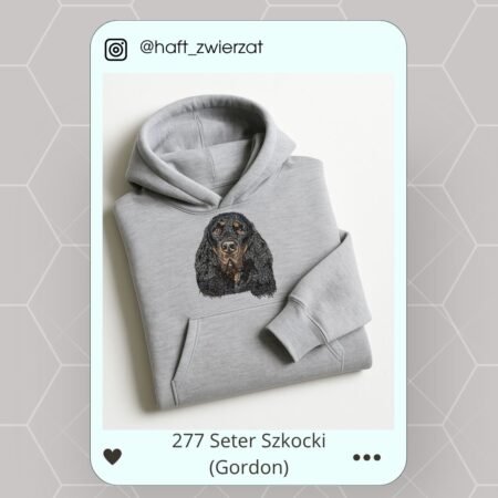 Koszulka/bluza z haftem Setera szkockiego (Gordon). Gotowy wzór 277