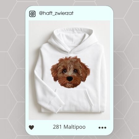 Koszulka/bluza z haftem Maltipoo. Gotowy wzór 281