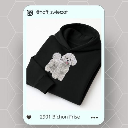 Koszulka/bluza z haftem Bichon Frise. Gotowy wzór 2901