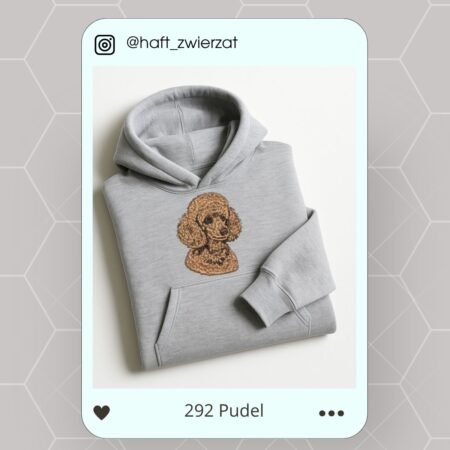 Koszulka/bluza z haftem Pudla. Gotowy wzór 292