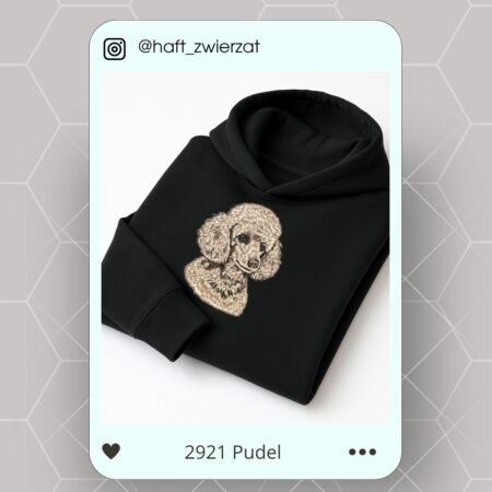 Koszulka/bluza z haftem Pudla. Gotowy wzór 2921