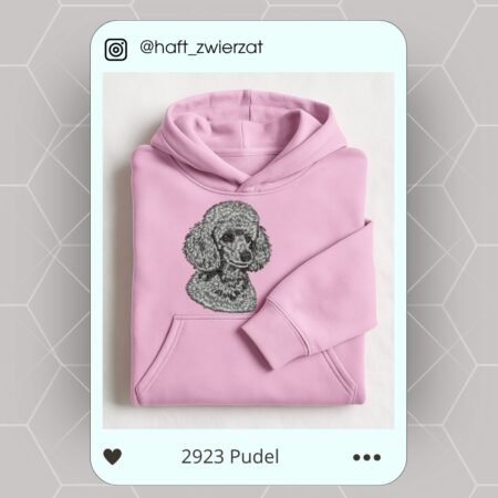 Koszulka/bluza z haftem Pudla. Gotowy wzór 2923