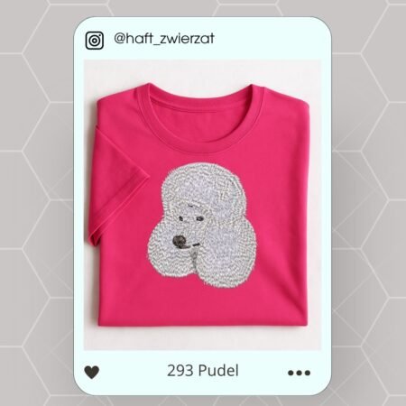 Koszulka/bluza z haftem Pudla. Gotowy wzór 293