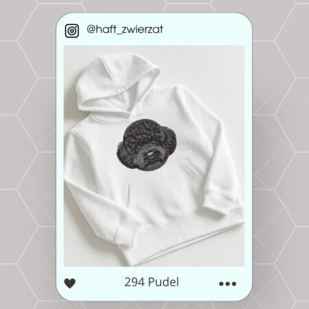 Koszulka/bluza z haftem Pudla. Gotowy wzór 294