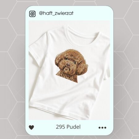 Koszulka/bluza z haftem Pudla. Gotowy wzór 295
