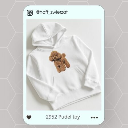 Koszulka/bluza z haftem Pudla toy. Gotowy wzór 2952