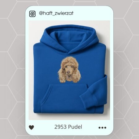 Koszulka/bluza z haftem Pudla. Gotowy wzór 2953