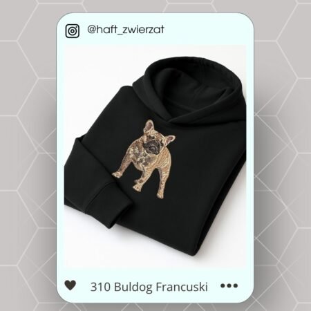Koszulka/bluza z haftem Buldoga francuskiego. Gotowy wzór 310