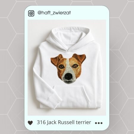 Koszulka/bluza z haftem Jack Russell Terriera. Gotowy wzór 316