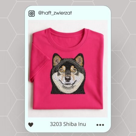Koszulka/bluza z haftem Shiba Inu. Gotowy wzór 3203