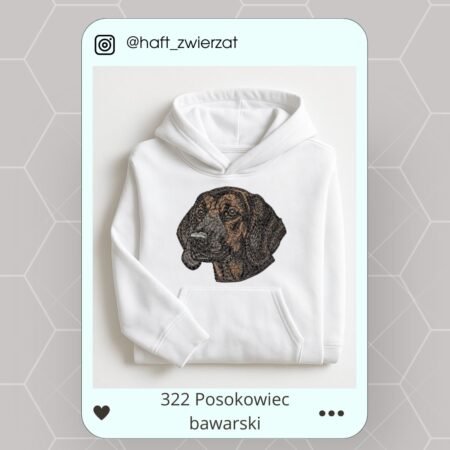 Koszulka/bluza z haftem Posokowca bawarskiego. Gotowy wzór 322