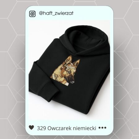 Koszulka/bluza z haftem Owczarka niemieckiego. Gotowy wzór 329