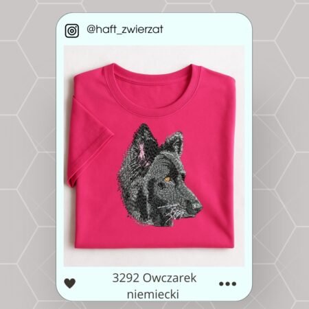 Koszulka/bluza z haftem Owczarka niemieckiego. Gotowy wzór 3292