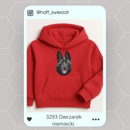 Koszulka/bluza z haftem Owczarka niemieckiego. Gotowy wzór 3293
