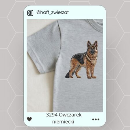 Koszulka/bluza z haftem Owczarka niemieckiego. Gotowy wzór 3294