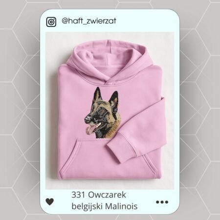 Koszulka/bluza z haftem Owczarka belgijskiego Malinois. Gotowy wzór 331