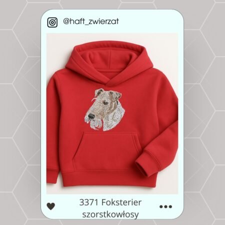 Koszulka/bluza z haftem Foksteriera szorstkowłosego. Gotowy wzór 3371