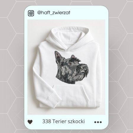 Koszulka/bluza z haftem Teriera szkockiego. Gotowy wzór 338