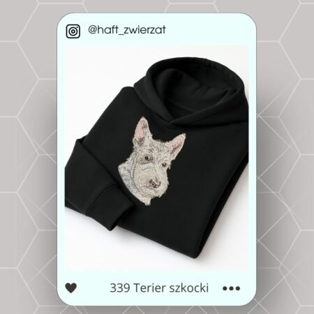 Koszulka/bluza z haftem Teriera szkockiego. Gotowy wzór 339