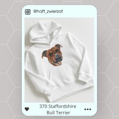Koszulka/bluza z haftem Staffordshire Bull Terriera. Gotowy wzór 370