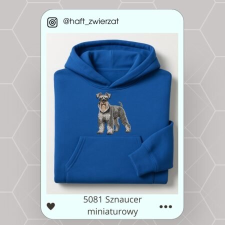 Koszulka/bluza z haftem Sznaucera miniaturowego. Gotowy wzór 5081