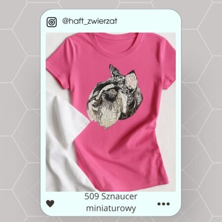 Koszulka/bluza z haftem Sznaucera miniaturowego. Gotowy wzór 509