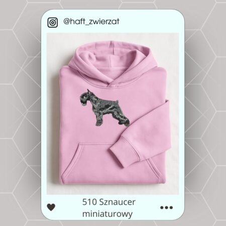 Koszulka/bluza z haftem Sznaucera miniaturowego. Gotowy wzór 510