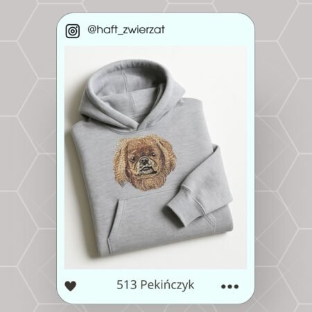 Koszulka/bluza z haftem Pekińczyka. Gotowy wzór 513