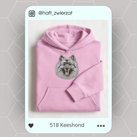 Koszulka/bluza z haftem Keeshonda. Gotowy wzór 518