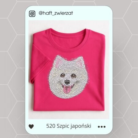 Koszulka/bluza z haftem Szpica japońskiego. Gotowy wzór 520