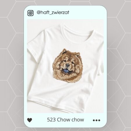 Koszulka/bluza z haftem Chow Chowa. Gotowy wzór 523