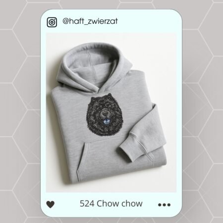 Koszulka/bluza z haftem Chow Chowa. Gotowy wzór 524
