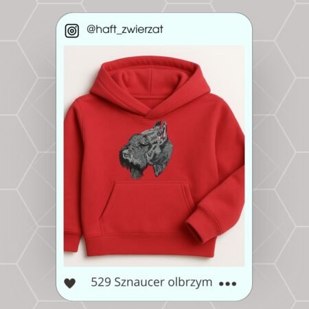 Koszulka/bluza z haftem Sznaucera olbrzymiego. Gotowy wzór 529