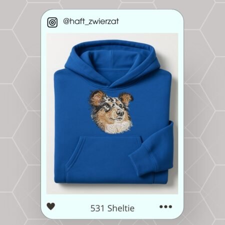 Koszulka/bluza z haftem Sheltie. Gotowy wzór 531